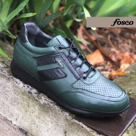 Wholesale Lace Up Leather Men’s Green Sports Shoes 1113 755 306