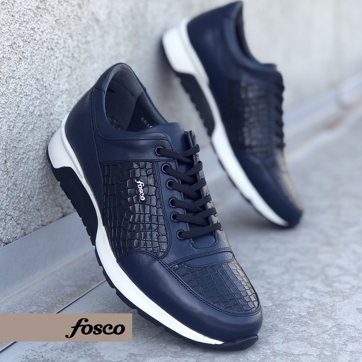 Wholesale Men's Leather Sneakers Shoes 2550 305 285 Fosco Shoes