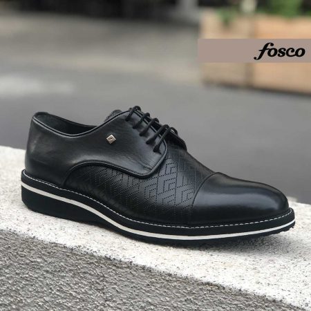 Fosco Wholesale Genuine Leather Men’s Causel Shoes 1310 Black