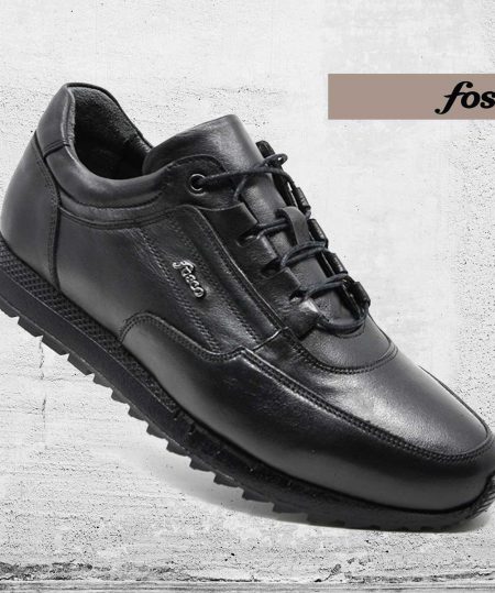 Fosco Wholesale Genuine Leather Men’s Sneakers Shoes 2773 Black