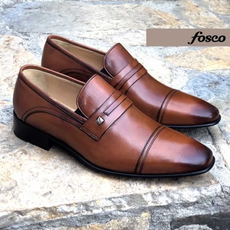 Fosco Wholesale Genuine Leather Men’s Classical Shoes 6059 Brown