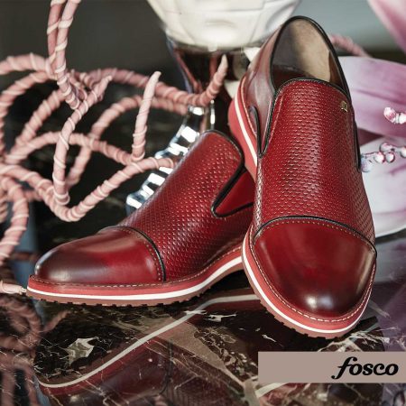 Fosco Wholesale Genuine Leather Men’s Causel Shoes 9525 Burgundy