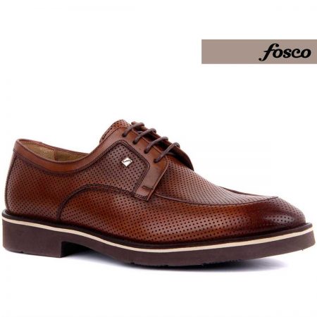 Fosco Wholesale Genuine Leather Men’s Causel Shoes 9600 Brown