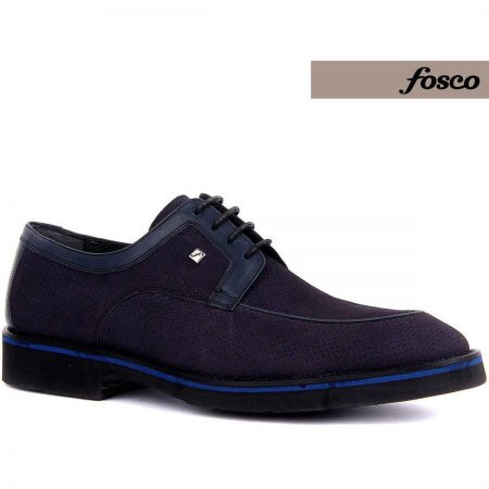 Fosco Wholesale Genuine Leather Men’s Causel Shoes 9600 Dark Blue