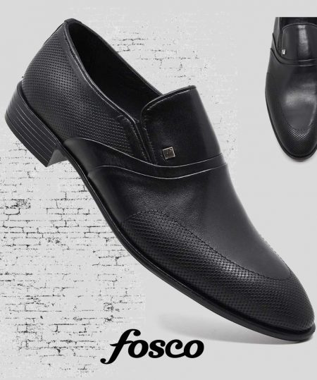 Fosco Wholesale Genuine Leather Men’s Classical Shoes 9712 Black