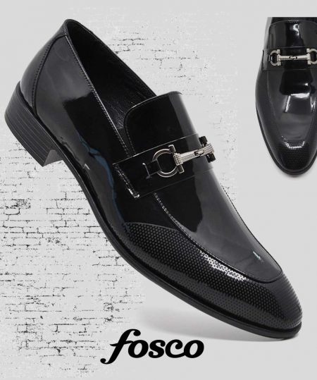 Fosco Wholesale Genuine Leather Men’s Classical Shoes 9713 Black