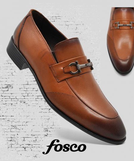 Fosco Wholesale Genuine Leather Men’s Classical Shoes 9713 Brown
