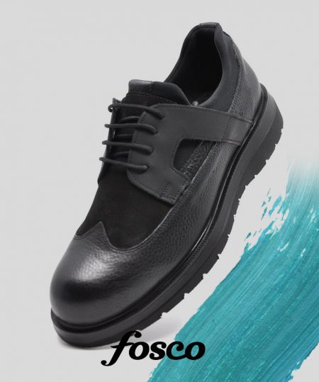 Fosco Wholesale Genuine Leather Men’s Autumn Winter Shoes 9778 Black