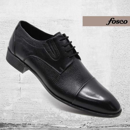 Fosco Wholesale Genuine Leather Men’s Classical Shoes 9801 Black