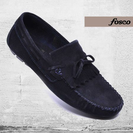 Fosco Wholesale Genuine Leather Men’s Summer Shoes 9860 Dark Blue