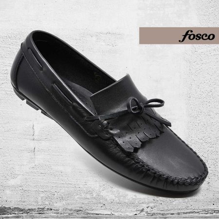 Fosco Wholesale Genuine Leather Men’s Summer Shoes 9860 Black