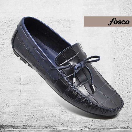 Fosco Wholesale Genuine Leather Men’s Summer Shoes 9861 Dark Blue