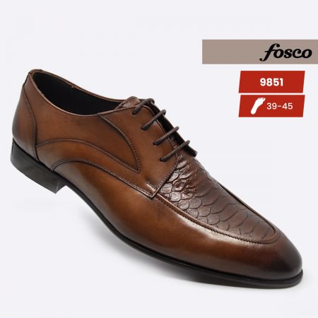 Fosco Wholesale Men’s Leather Dress Shoes 9851 Tan